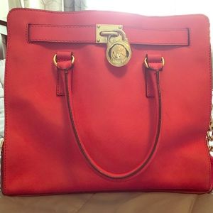 Michael Kors Hamilton Leather Saffiano Satchel